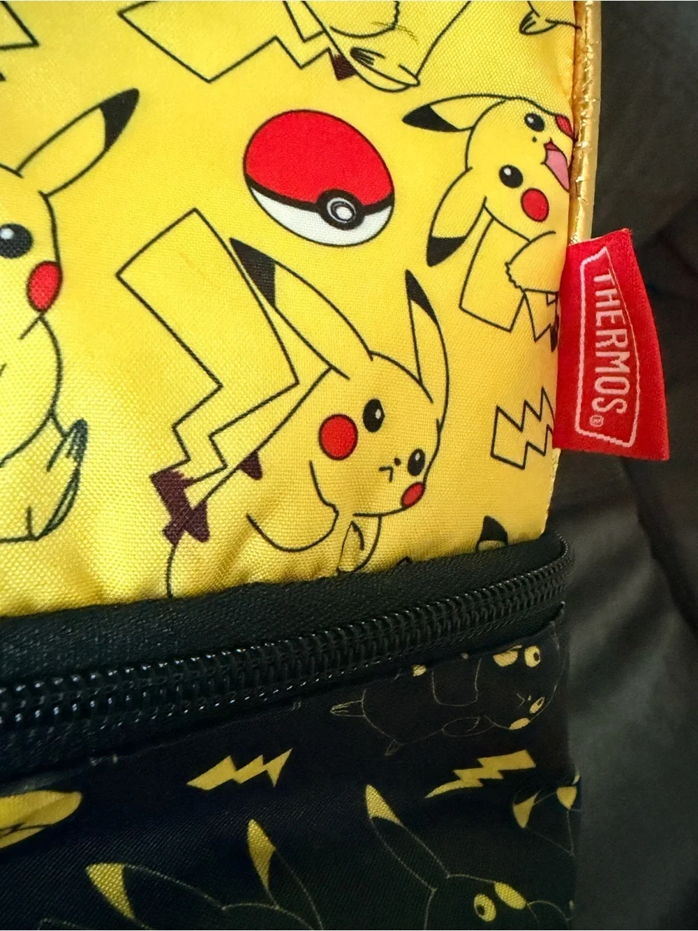 Thermos Pikachu Yellow and Black Kids Lunch Bag